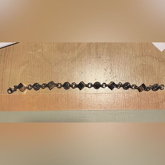 Chrome Hearts CH Silver Dice + Cross Ball Bracelet 7.5” Lobster Clasp Closure - Picture 4 of 5